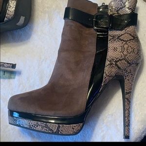 High heel ankle high boots